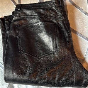 Bebe brand black Leather Pants. Size 8